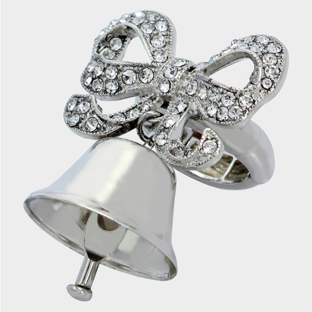 Betsey Johnson Pre-nup Silver Bell Ring